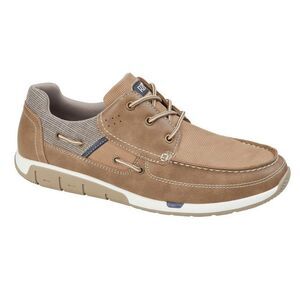 R21 Mens Eyelets Boat Shoes / Light Brown